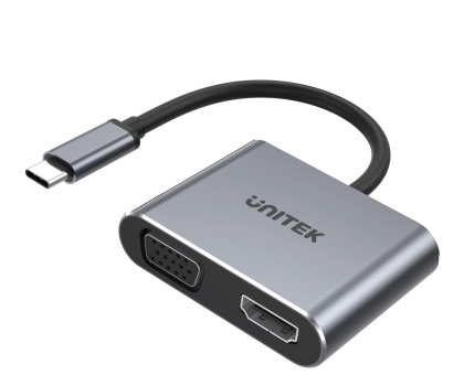 Akcesoria UNITEK USB-C - HDMI, VGA, USB-A,PD 100W D1049A
